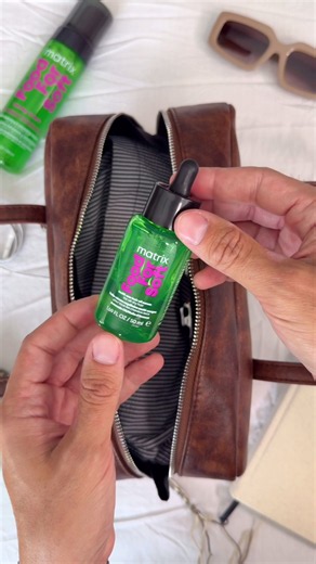 What's in our summer bag? ☀️ Our Food For Soft mousse and oil, of course! Keeping hair hydrated, soft, and ready for all your summer adventures. #MatrixHair #FoodForSoft