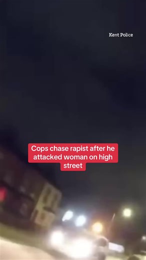 Dramatic bodycam footage has shown the incredible moment police chase down and corner a violent rapist after he tried to hide in a garden following an attack on a high street. Read the full story above. #attack #cops #bodycam