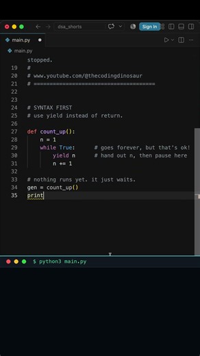 How Python generates a million numbers without storing any of them