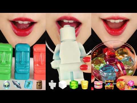 20MINS EMOJI MUKBANG ASMR COMPILATION 🛸 ALIEN FOOD, WAX CANDY, GEMSTONE CANDY EATING SOUND ASMR 💎