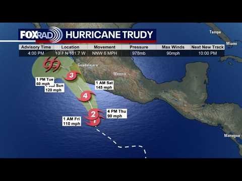 Tropical Weather Forecast: Hurricane Trudy, Tropical Storm Simon