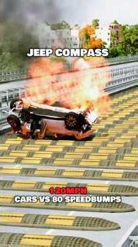 Cars vs SPIKE Speed Bumps at 120 MPH 😱 Tire Explosion!