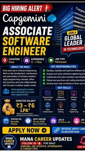 🔥 CAPGEMINI MASS HIRING ALERT! 💙