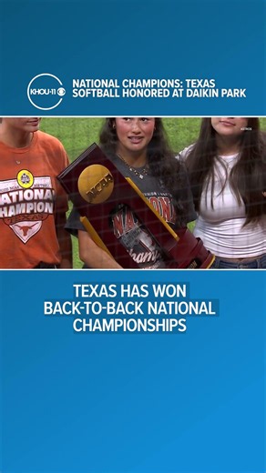 National Champions: Texas Softball Honored at Astros Game