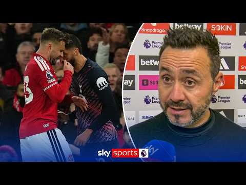 "I kissed Bentancur in the dressing room!" | De Zerbi on red card and Spurs reaction vs Man Utd