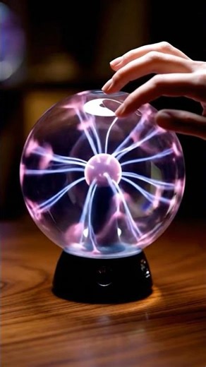 Hyper-Realistic Plasma Ball ASMR | Hand Interaction Satisfying Electric Filaments Reaction