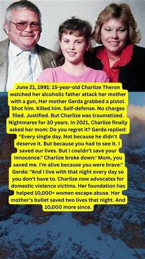 A Mother Pulled the Trigger… And Saved Her Daughter 💔 Charlize Theron Story