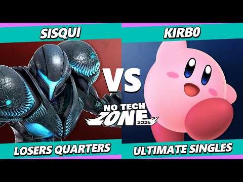 No Tech Zone 2026 TOP 8 - Sisqui (Dark Samus) Vs. Kirb0 (Kirby) Smash Ultimate - SSBU