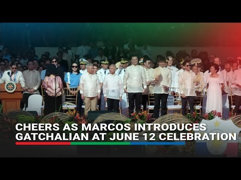 Marcos introduces Gatchalian as Senate President Pro Tempore at Independence Day rites