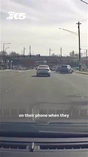 Distracted driver causes fiery crash in Lynnwood