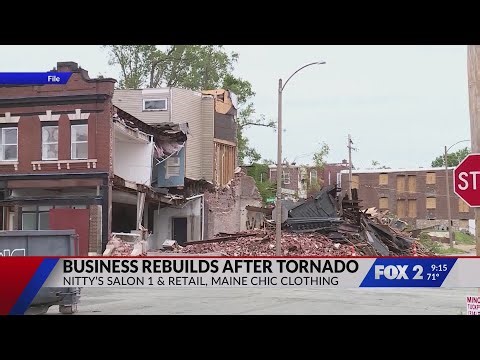 Tornado-hit St. Louis salon rebuilt by owner's faith