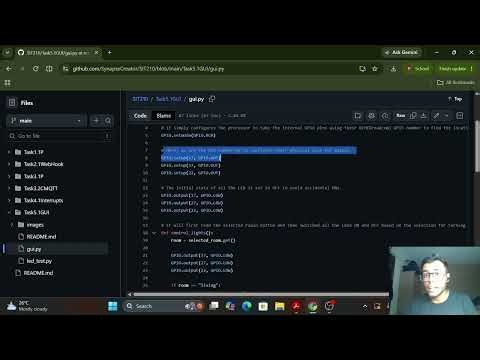 SIT210 Task 5.1P – Making a Graphical User Interface | Raspberry Pi & Python Tkinter
