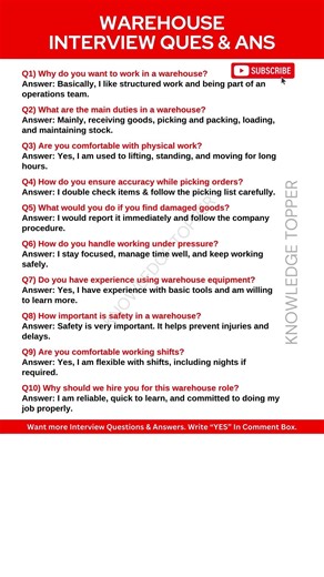 10 Most Important Interview Questions and Answers
