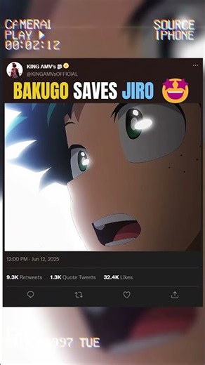 BAKUGO SAVES JIRO 🤩 | #myheroacademia #edit #amv #anime