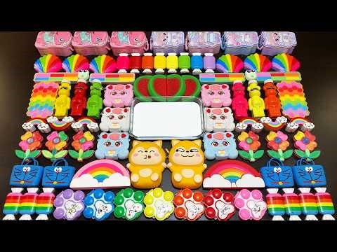 MIXING SLIME WITH CLAY VS MAKEUP VS GLITTER ! Mixing Random Things Into GLOSSY Slime #7082