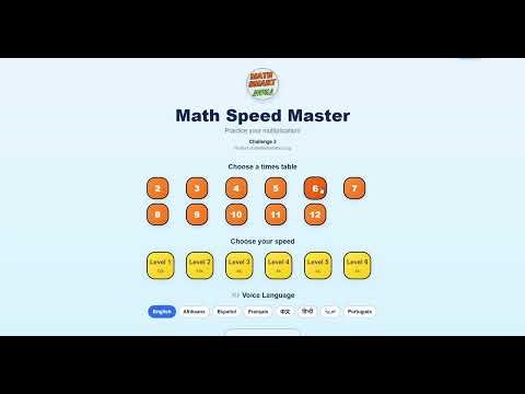 Challenge 2. Multiplication Speed Test Grade 2-6