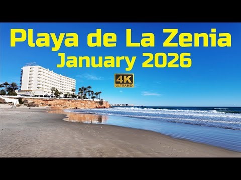 [4K] La Zenia, Costa, Spain ⎮ January 2026 ⎮ Beach & Promenade Walking Tour 🇪🇸