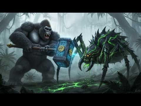 giant spider alien pathogen vs king kong brutal fight scene