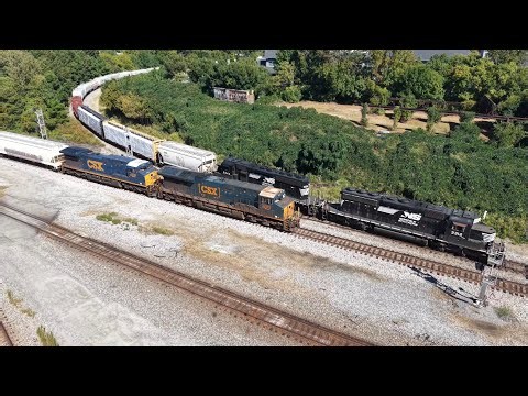 NS Stacks Meet NS Racks, a CSX Freight Reconnects, the Morning Transfer Returns Home