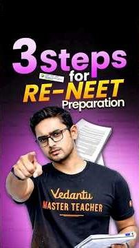 3 steps for re neet 2026 preparation #shorts #vedantutelugu