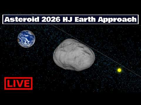 LIVE: Asteroid 2026 HJ Approaches Earth