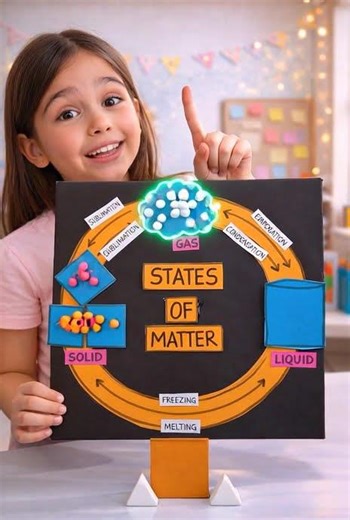States of Matter Working Model | Easy Science Project for Class 3-8