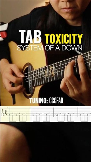 (MiniTAB) Toxicity - System Of A Down 🎸🎵 #soad #systemofadown #tabs #guitar #violão