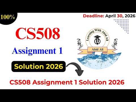 CS508 Assignment 1 Solution 2026 | Spring | Complete Solved | Modern Programming Languages (VU)