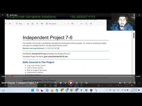 Excel 2021 In Practice - Ch 7 Independent Project 7-6 | Excel 2024 & 365 Chapter 7-6