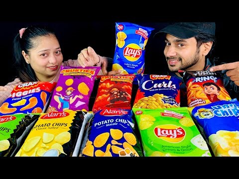 Indian Chips Eating Challenge | Crax, Lays, Too Yumm, Crusties, Uncle Chips | Mukbang 