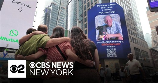 N.J. man hopes Times Square billboard helps lead to kidney donation