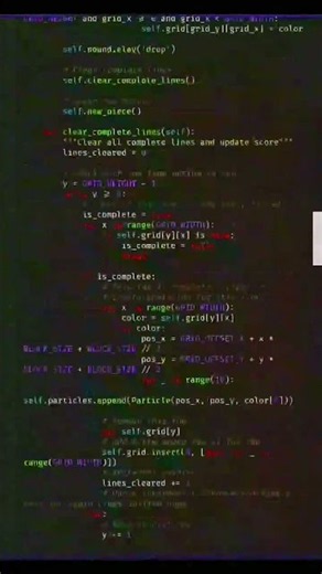 Python make tetris inspired game full code in the discription #programming #coding #gameplay #maker