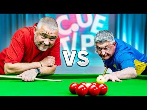 John Parrott vs Stephen Hendry in a Snooker Skills Showdown!