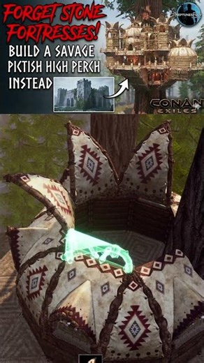 Forget Stone Fortresses! Build a Savage Pictish High Perch Instead #conanexiles #conanexilesbuilds