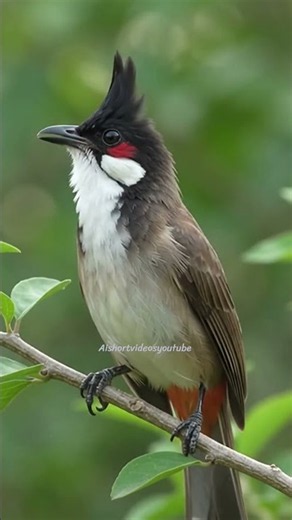 Stunning Red-whiskered Bulbul Singing Up Close 🐦