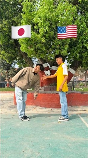 Japan🇯🇵 vs USA 🇺🇸 Greeting Style 😂🤣 #shorts #funny #viral