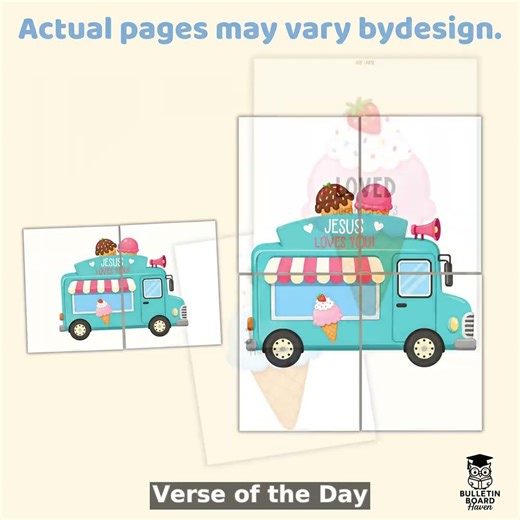 Scoop Up Jesus' Love! Ice Cream Sunday School Board