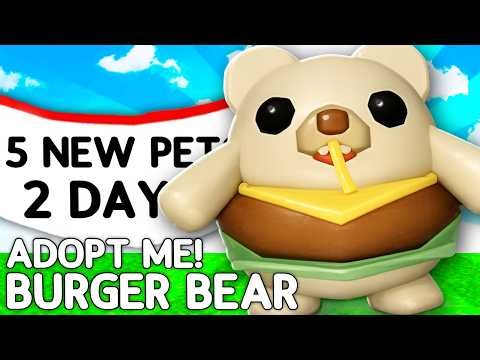 ALL 5 NEW Summer Camp Pets In Adopt Me! BURGER BEAR PET