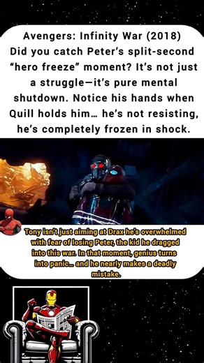 Peter’s 0.1s Breakdown Moment & Tony’s Fear Gone Wrong 😱 | Infinity War Hidden Details #InfinityWar