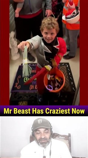 Mr, Beast Giving iPhones Instead Of Candy on Halloween #mrbeast #iphone #gift #reacts #shorts