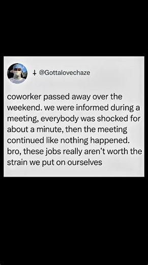 your job won't care when you're gone | Subscribe for more #motivation 😊👍