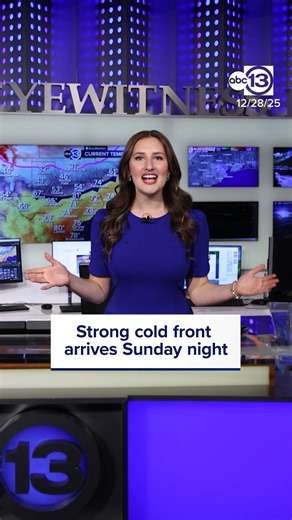 A nearly 40-degree temperature drop overnight as a strong cold front moves in with gusty winds that could cause power outages. Tune in with meteorologist ABC13-Elyse Smith tonight at 10 p.m. on ABC13 and stay weather aware. | ABC13 Houston