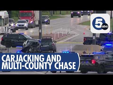 Crazy police chase through golf course