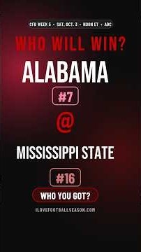 Alabama vs Mississippi State: Who Wins? 🏈
