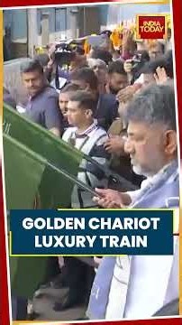 K'taka CM DK Shivakumar Flags Off Golden Chariot Train As Luxury Tourism Season 2026–27 Begins