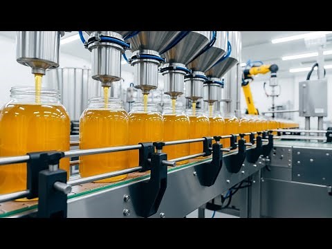 Inside a Modern Honey Bottling Plant: From Beehive Frames to Golden Jars (Full Process)