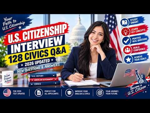 128 Civics Questions for U.S. Citizenship Interview 2026 | 128 Civics U.S. Naturalization Test #n400