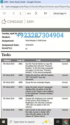 Word Module 3 Sam Exam