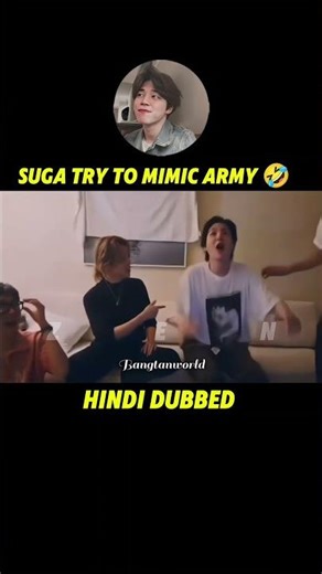 suga try to mimic army 🤣😂 Hindi dubbed #bts