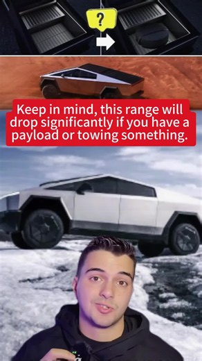 Cybertruck's real-world range falls short! Only 254 miles during tests vs. 500 miles promised by Elon Musk. With the EPA rating it at 320 miles, will the range extender help? Let's discuss! 🚗🔋 #Cybertruck #Tesla #EV #CarNews #RangeTest #Towing #WeatherEffects #ForYou #Innovation #FYP